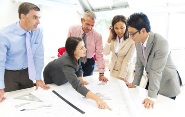 Group of Architect People Meeting