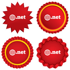Domain NET sign icon. Top-level internet domain