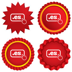 Domain ES sign icon. Top-level internet domain