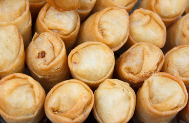 Top view  thai spring rolls