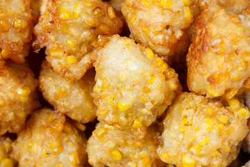 Crispy fried corn ball - vegetarian food