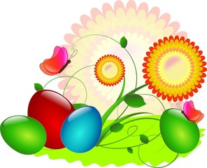 Easter decoration with eggs