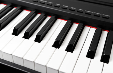 Piano keyboard.