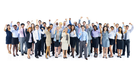 Large Group of World Business People Celebrating