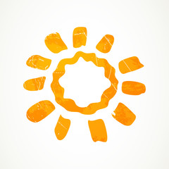 Vector Illustration of an Abstract Summer Sun