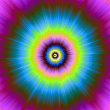 Tie-Dye in Blue Pink Yellow and Green
