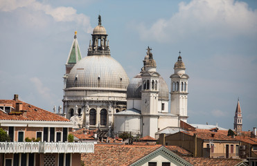 Fototapeta na wymiar Church Domes and Saint Marks Tower