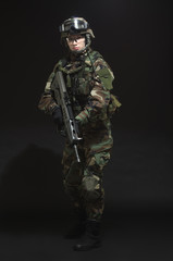 NATO soldier in full gear.