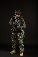 NATO soldier in full gear.