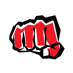 fist stylized symbol, revolution concept