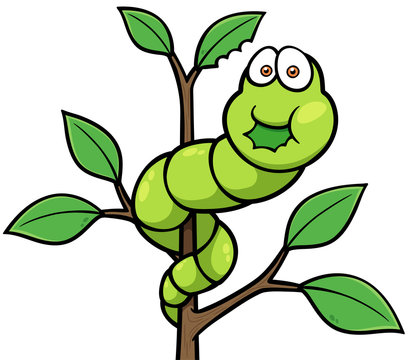 Vector illustration of Cartoon worm