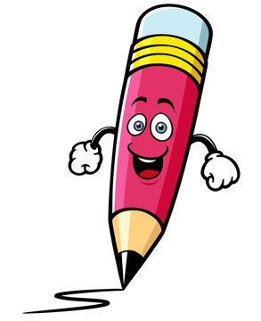 Vector illustration of Cartoon pencil