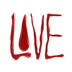 bloody inscription love
