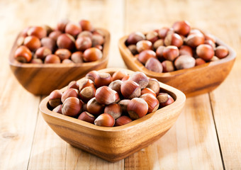 bowl of hazelnuts