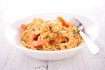 pasta and shrimp