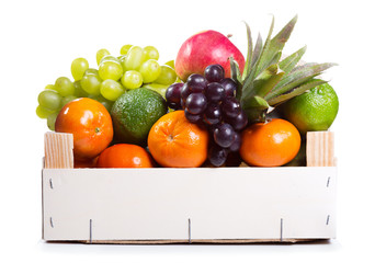 fresh fruits in a box