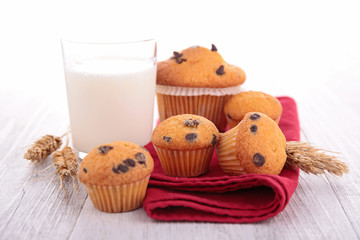 muffin and milk