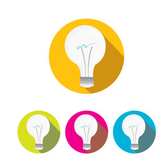 vector flat Light bulb idea icon collection