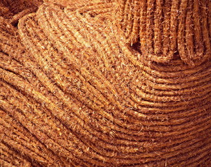 brown braided straw