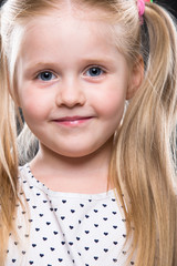 little girl close up portrait