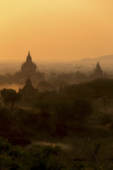 Sunrise silhouette of Bagan - Myanmar