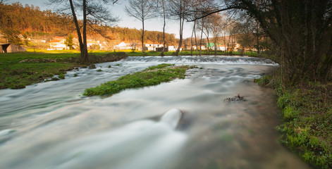 Beautiful river in Galicia, Spain