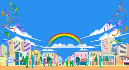 Obraz premium Happy town