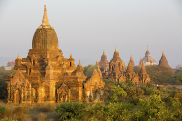 Sunrise glow on the temples of Bagan - Myanmar