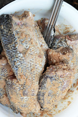 Salted fish - traditional thailand asia.