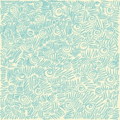 Seamless doodle abstract swirls and waves pattern.