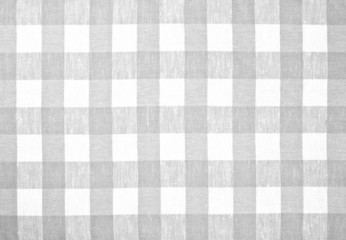 gray checked fabric tablecloth