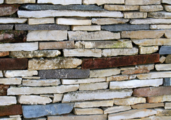 ancient enclosure wall made ??of dry stones