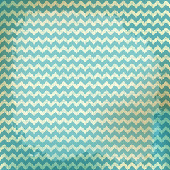 vector chevron background on linen turquoise canvas texture.