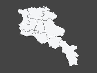 Map of Armenia.