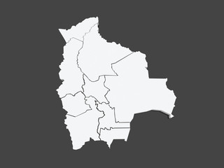 Map of Bolivia.