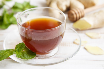 Mint and ginger tea
