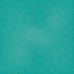 Monochrome Seamless Chemistry Vector Background