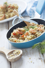 Quinoa and bulgur pilaf
