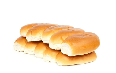 Two rows of bread rolls