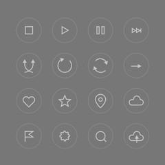 Interface pictograms vector collection