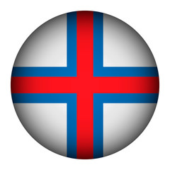 Obraz premium Faroe Islands flag button.