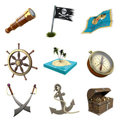 3D Iconset Piraten - 62416964
