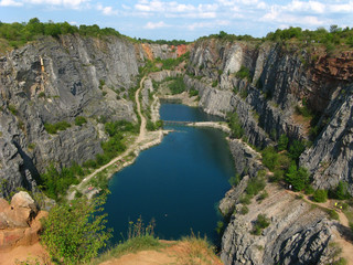 Stone quarry Big America near Prague, Czech Republic