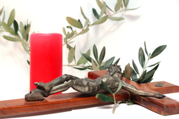 crocifisso con ulivo