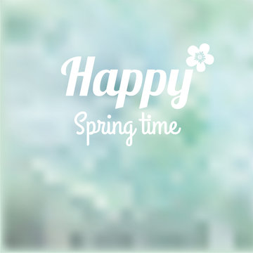 Abstract blurred background, spring card, vector