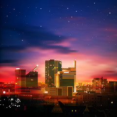 Fototapeta premium abstract background with city at night