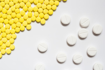 Yellow and white pills