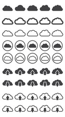 Vector illustration of clouds collection