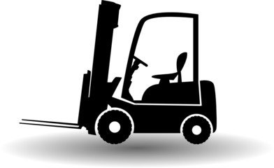 Forklift truck silhouette