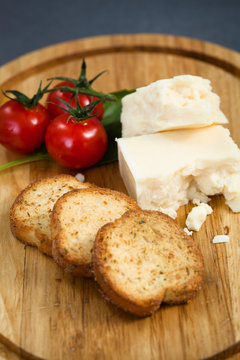 Cheese and tomato plate